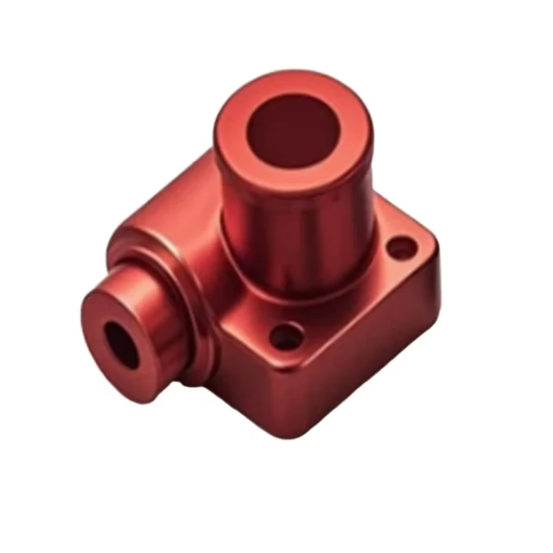 

CNC aluminum alloy red anodizing precision machined special-shaped porous connectors