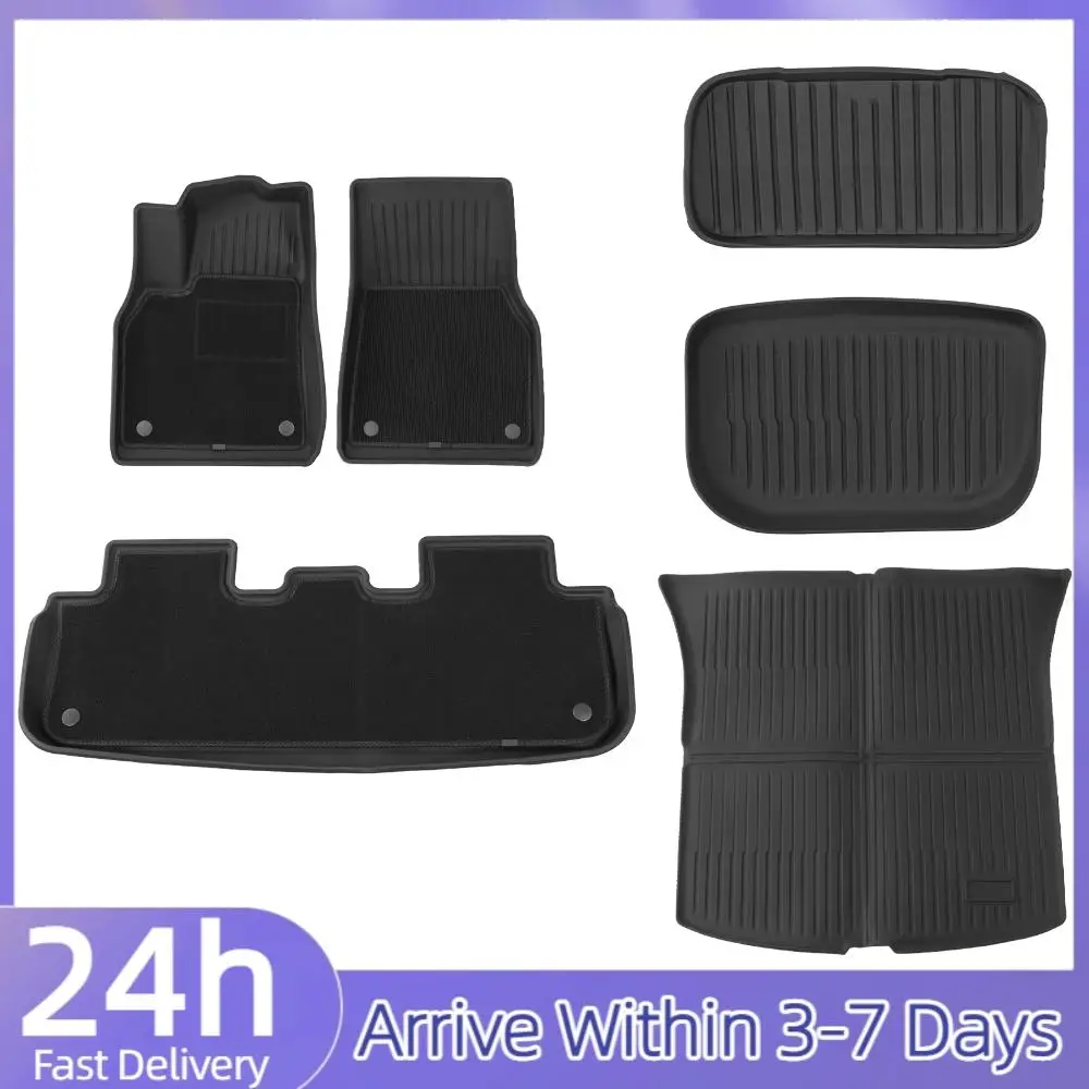 

Car Floor Mats and Cargo Liners TPE Full Set for Tesla Model Y Juniper 2025-2026 Automotive Floor Mats for Tesla Accseeories