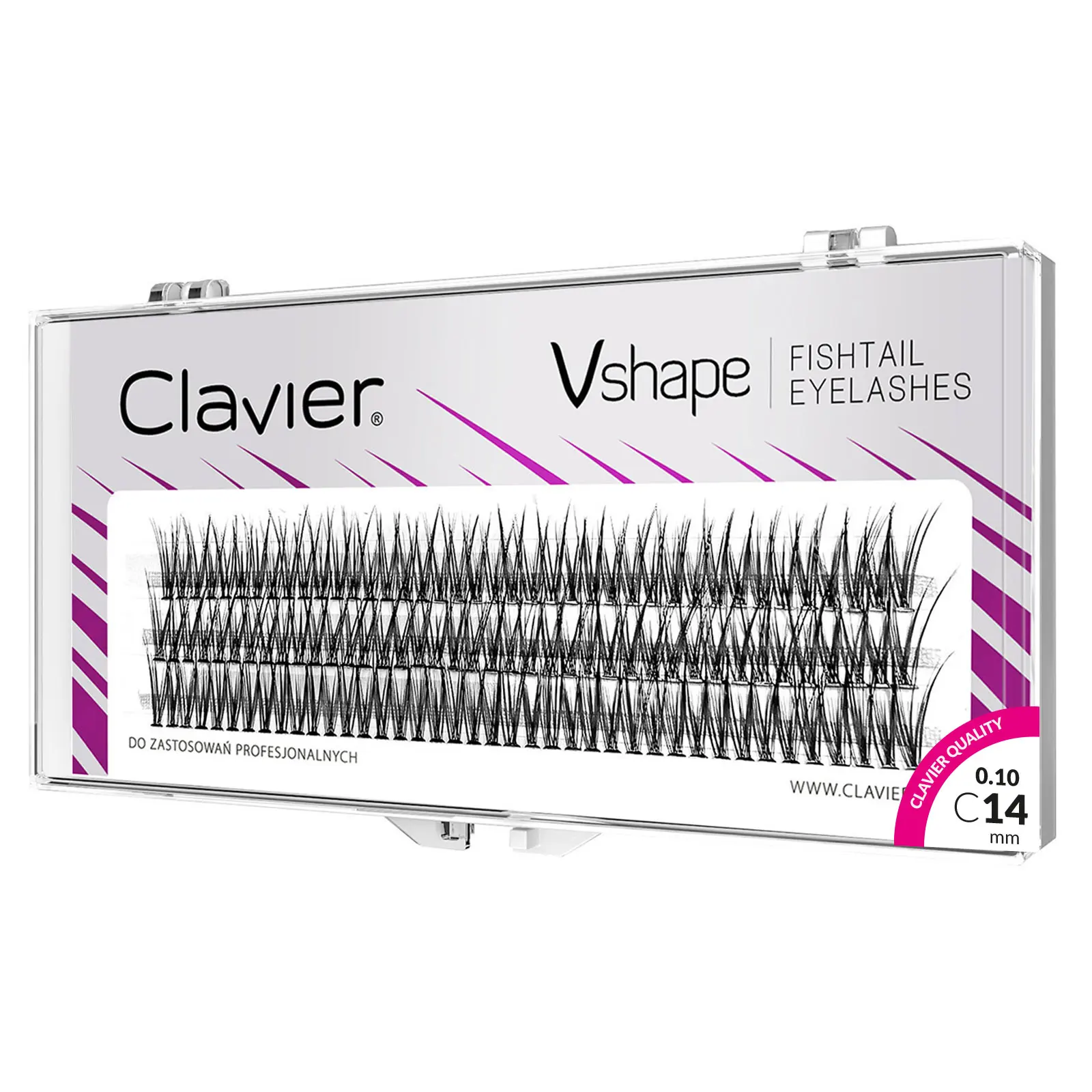 Clavier V-förmige Seiden-Cluster-Wimpern, professionelles Make-up, individuelle Wimpernverlängerung, natürliches Aussehen, falsche Wimpern vom Typ C – Detail 8