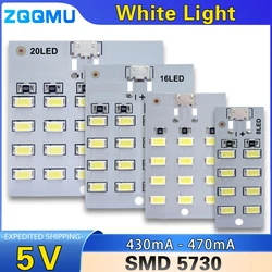 5V 430mA ~ 470mA biały Mirco Usb 5730 LED Panel oświetleniowy PLR USB mobilna lampa awaryjna lampka nocna elektroniczne DIY