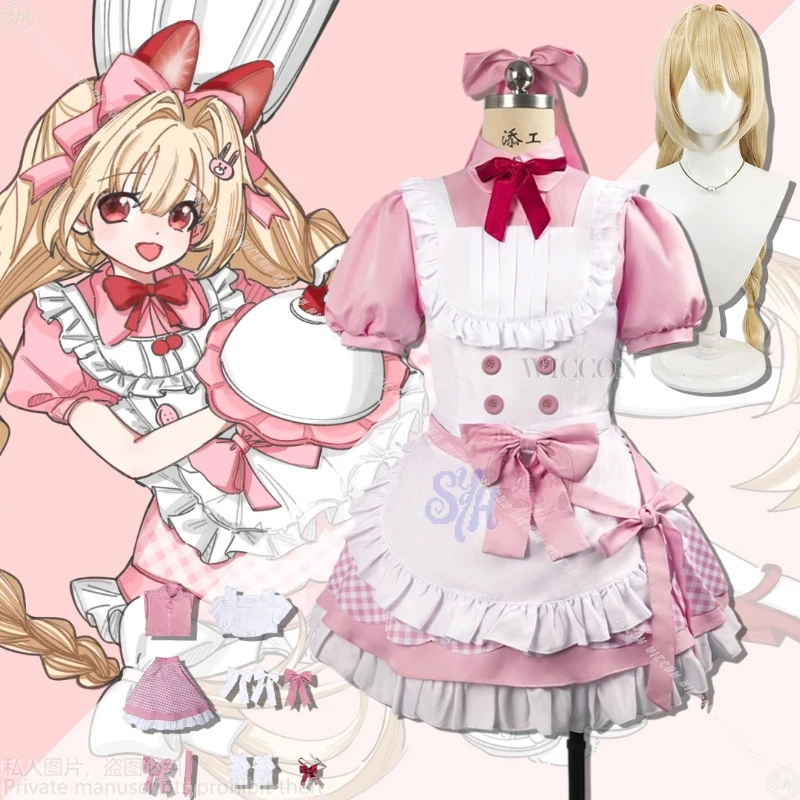 

Игра GODDESS OF VICTORY: NIKKE Crust Косплей Kawaii Loli Униформа шеф-повара Прекрасная горничная Розовая клетчатая юбка-тортик Хэллоуин Вечеринка Аниме