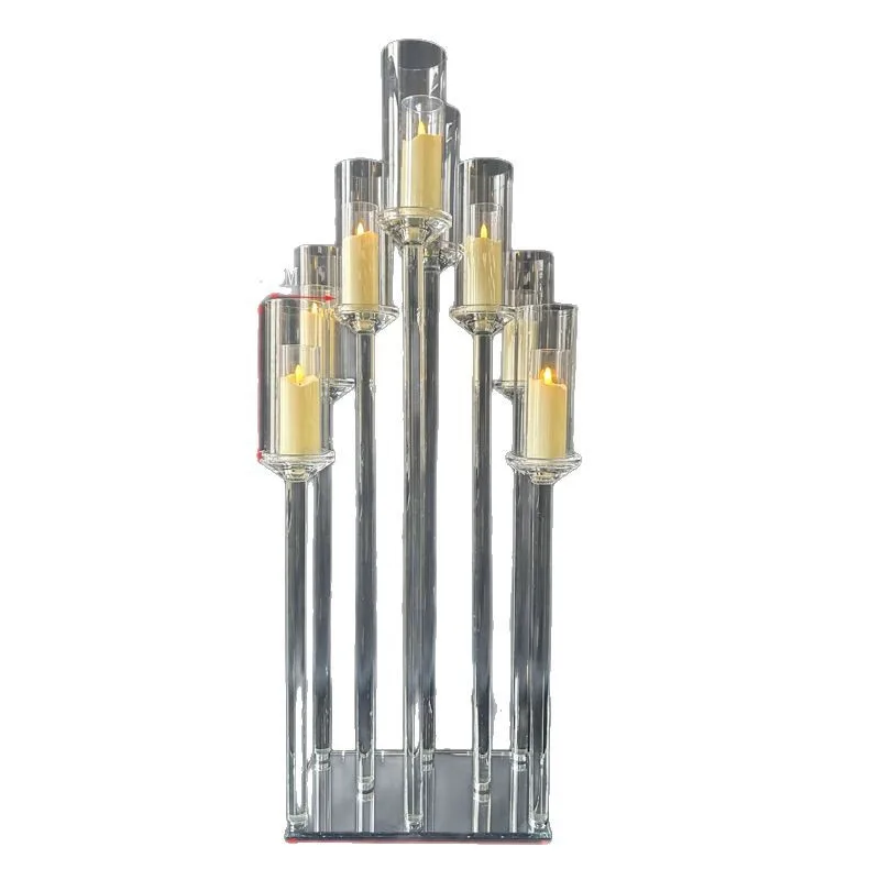 

Simple modern wedding props crystal candle holder, hotel model room home decoration ornament, glass candle holder