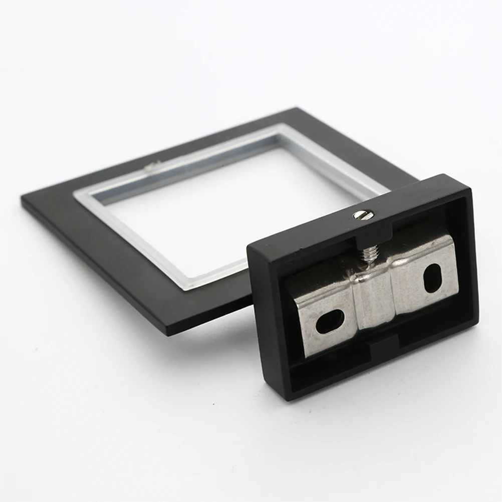 

Toothbrush Cup Holder Zinc Alloy Damp Resistant Non-Slip Bathroom Accessories For Kitchen Washroom Black Square Stand Set