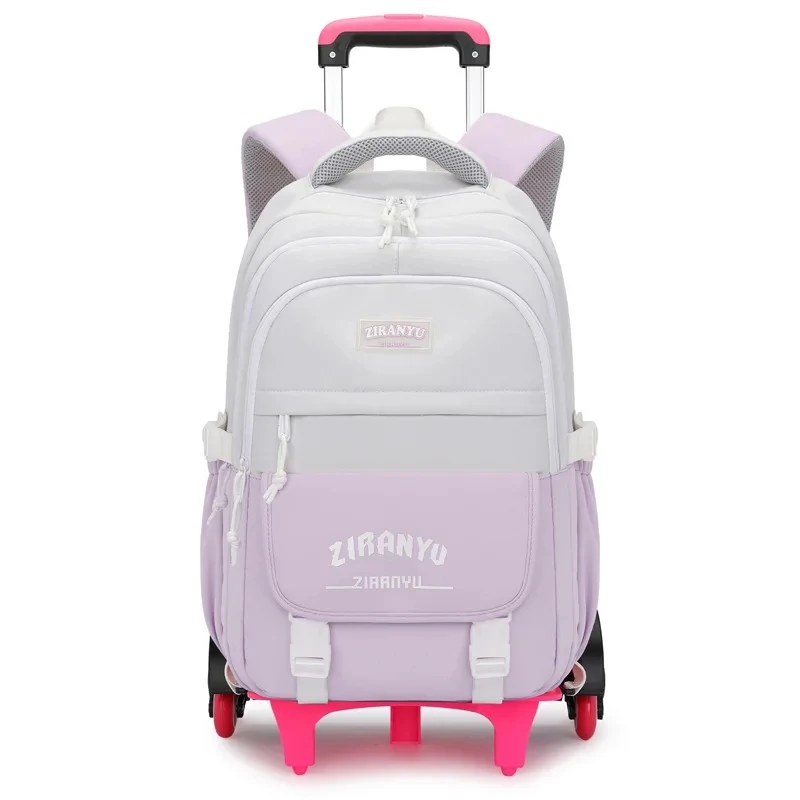 With Roller School Wheeled Satchel School Bag Rolling Backpack bags for teenager boys girls on wheels Kids School Trolley Bag