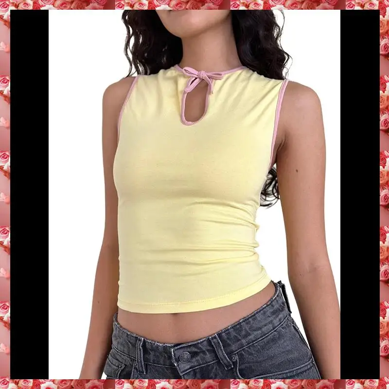 女性シームレスクリーンラインボートネックタンクトップ
