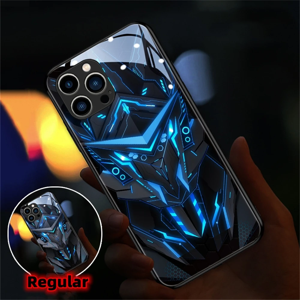 2026 Modisches Beliebtes Design Smart LED-Licht Musik Leuchtende Handyhülle für iPhone Air 18 17 16 E 15 14 13 12 11 Pro Max – Detail 10