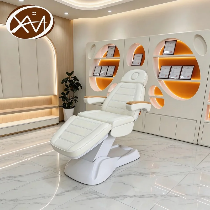 3/4 Motors Electric Modern Adjustable Foldable Facial Beauty Salon Bed Medical Spa Treatment Podiatry Aesthetic Tattoo Massage