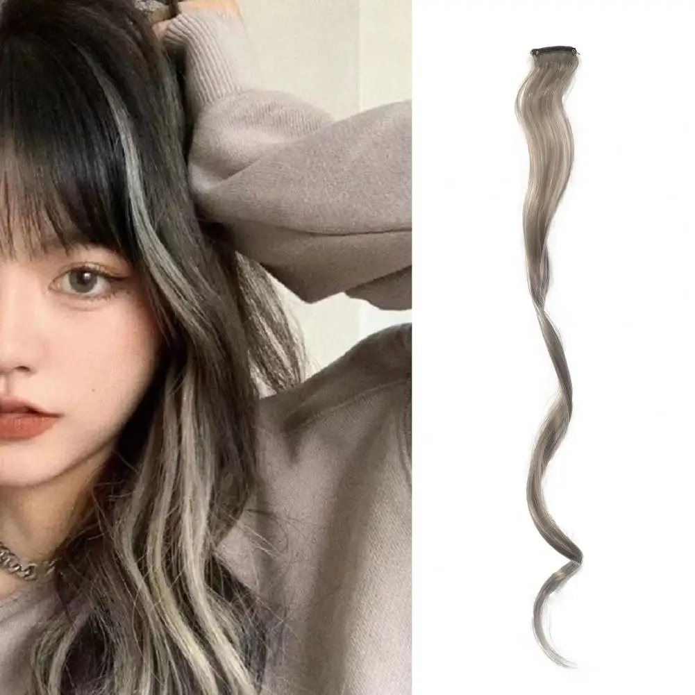 Clip colorata sintetica In un pezzo lungo arricciatura estensioni dei capelli colorati posticci parrucca Multi-colori per feste pezzo parrucca da donna