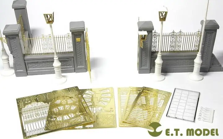 ET Model 1/35 J35-001 Park Gate & Fence Detail Up part FOR MINIART KIT