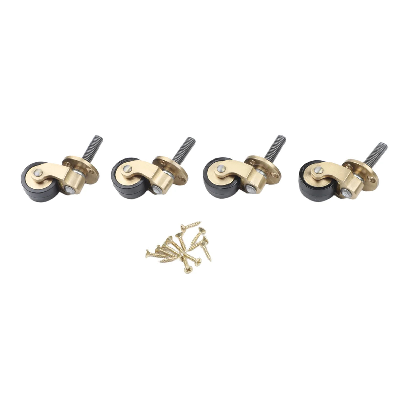 Caster Wheels Set 360 Degree Casters Office Space Aesthetic Brushed Finish Enhanced Furniture Mobility For Coffee Tables