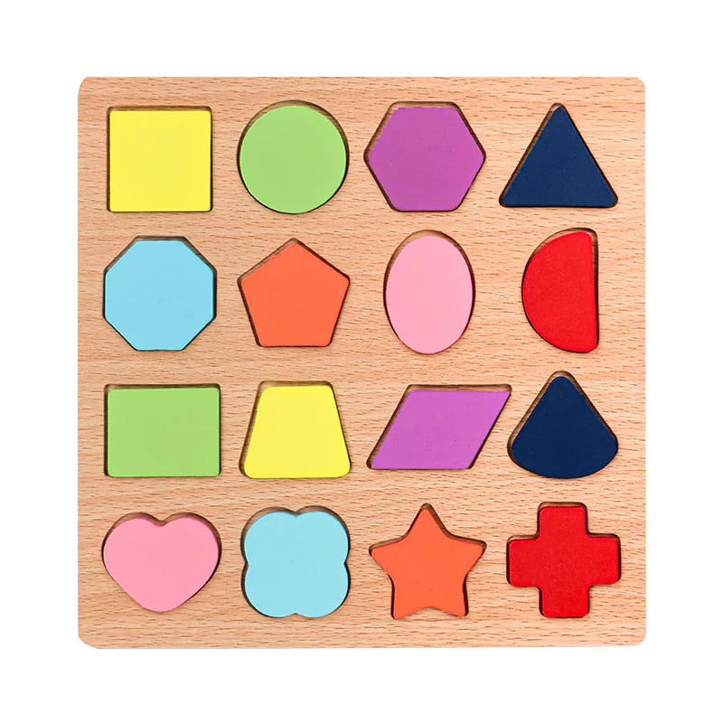 Colorful Alphabet Number Wooden Puzzles Kids Intelligent Matching Game Preschool Children Early Educational Toys