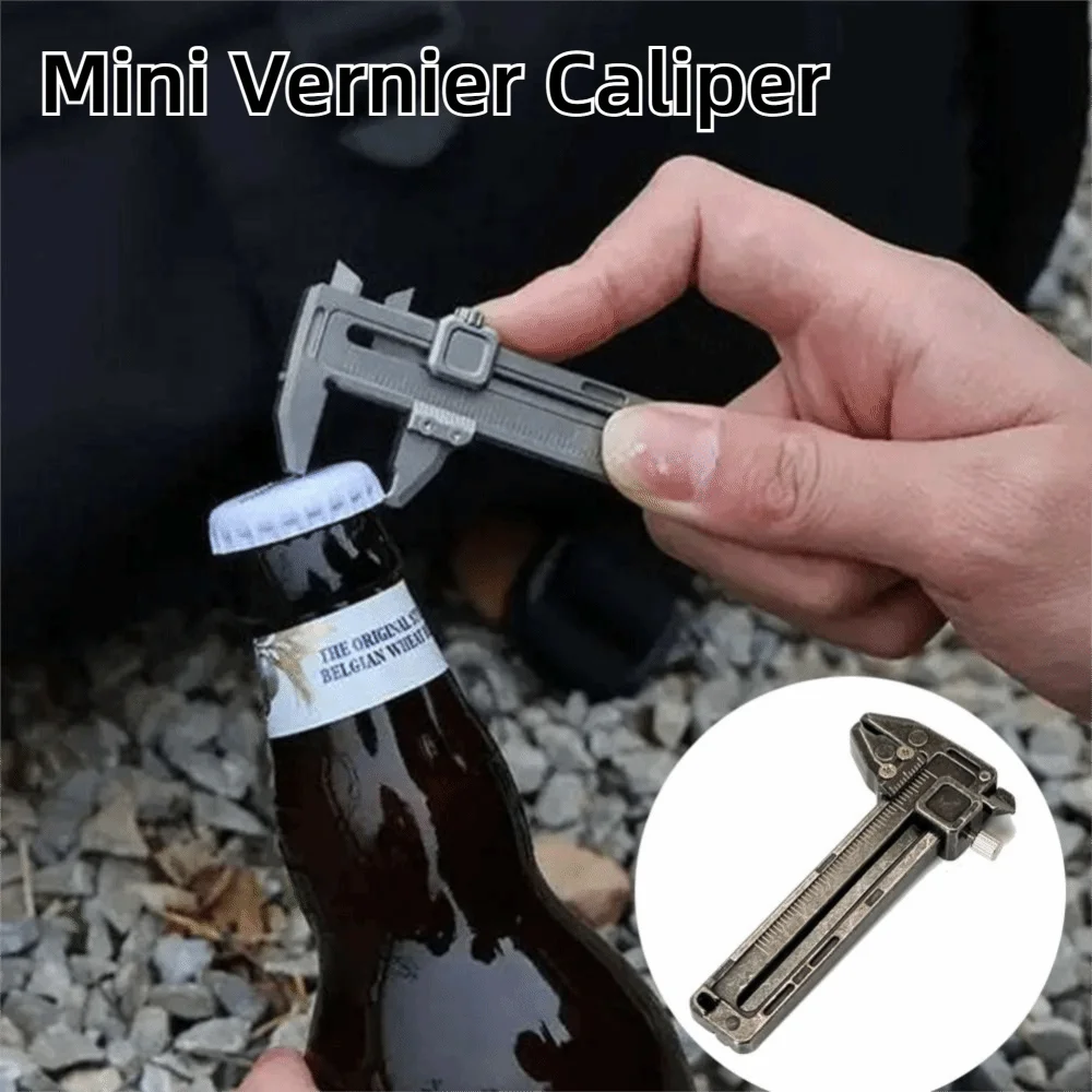 High Accuracy Mini Vernier Caliper Multi-functional Portable Design Portable Depth Ruler Adjustable Spanner with Hanging Hole