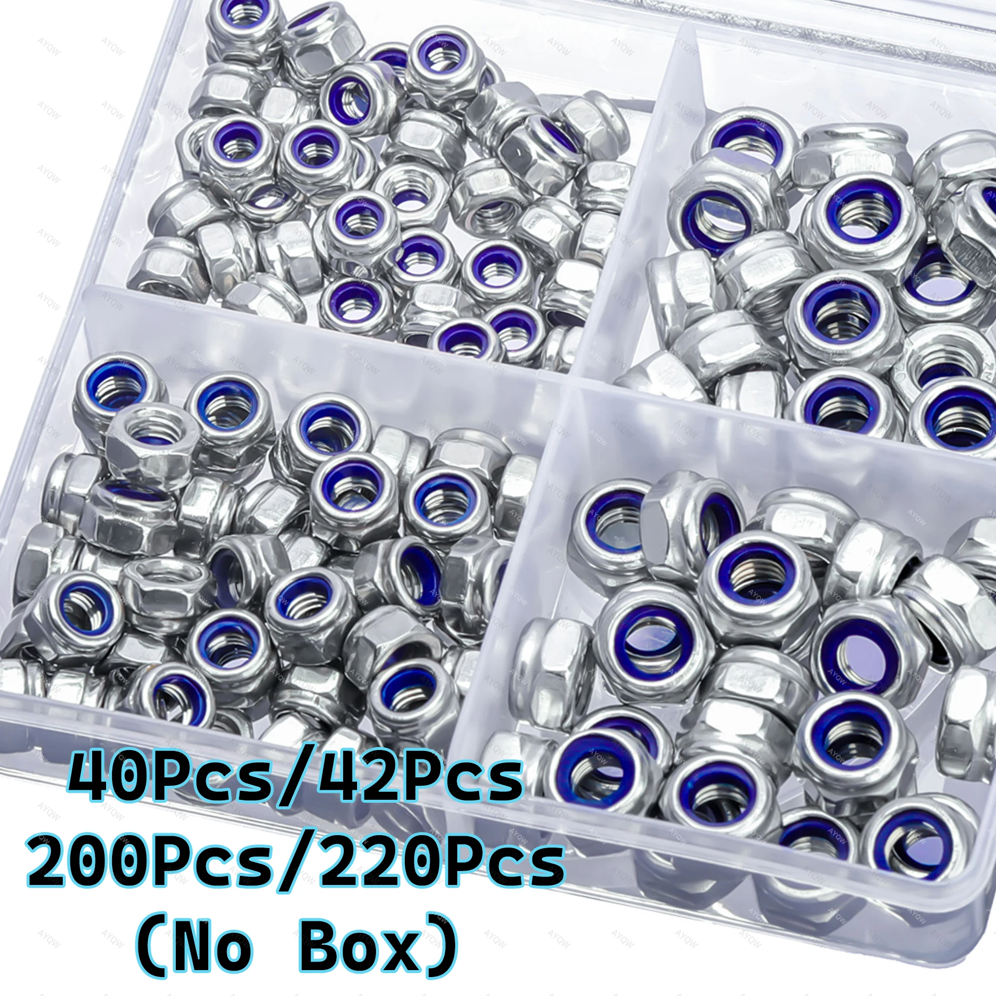 Diy Electronics India - 40-220 Pieces of Nylon Lock Nuts,