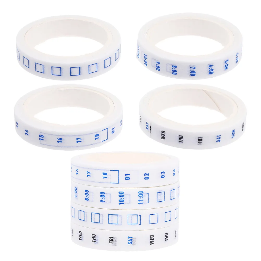 8 Rolls Time and Paper Washi Tape Minimalist Design for Planner Diary Scrapbooking Date Writing Tape Scrapbooking Stickers