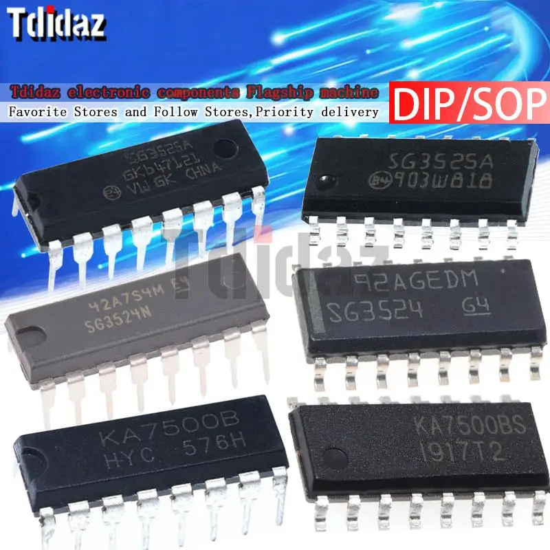 10PCS SG3525AN DIP16 SG3525A DIP SG3525 DIP-16 SG3524N SG3524DR SG3524 SOP-16 SG3526N SG3526 KA7500 KA7500B DIP-18 SOP