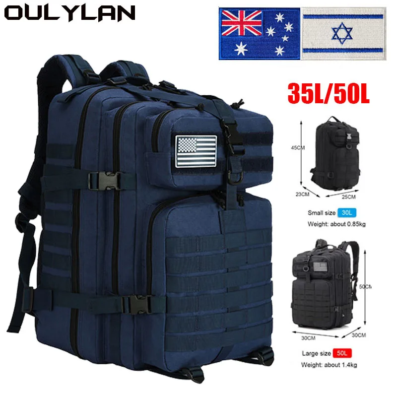 

Тактический рюкзак Oulylan 900D, 50 л/30 л, водонепроницаемые вместительные сумки, штурмовая Сумка для кемпинга, охоты, треккинга, мужские рюкзаки