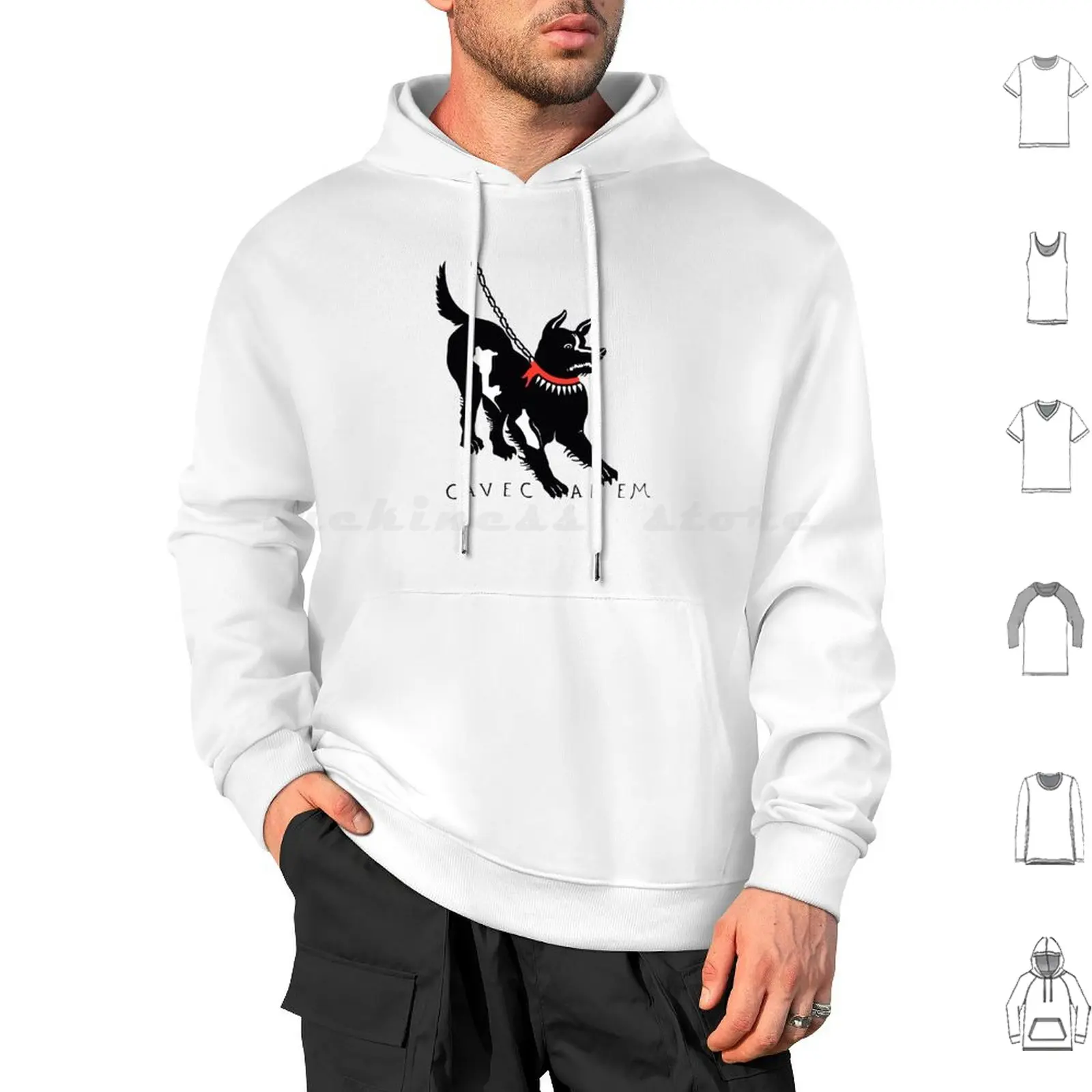 Cave Canem ( Beware Of Dog ) Hoodie cotton Long Sleeve Cave Canem Pompeii Dog Beware Of Dog Mosaic Roman Mosaic