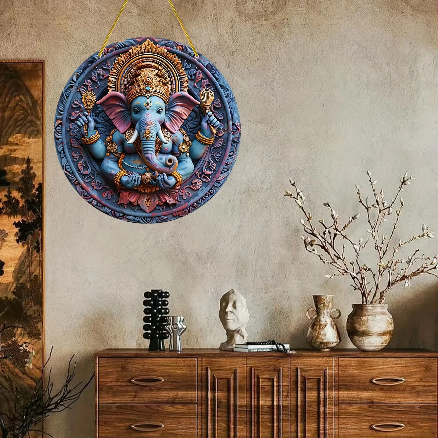 Ganesha Elephant Head Acrylic Sign-Boho Chic Wall Art For Home,Kitchen,Farmhouse,Parties,Bars,Shops&Garages Decor