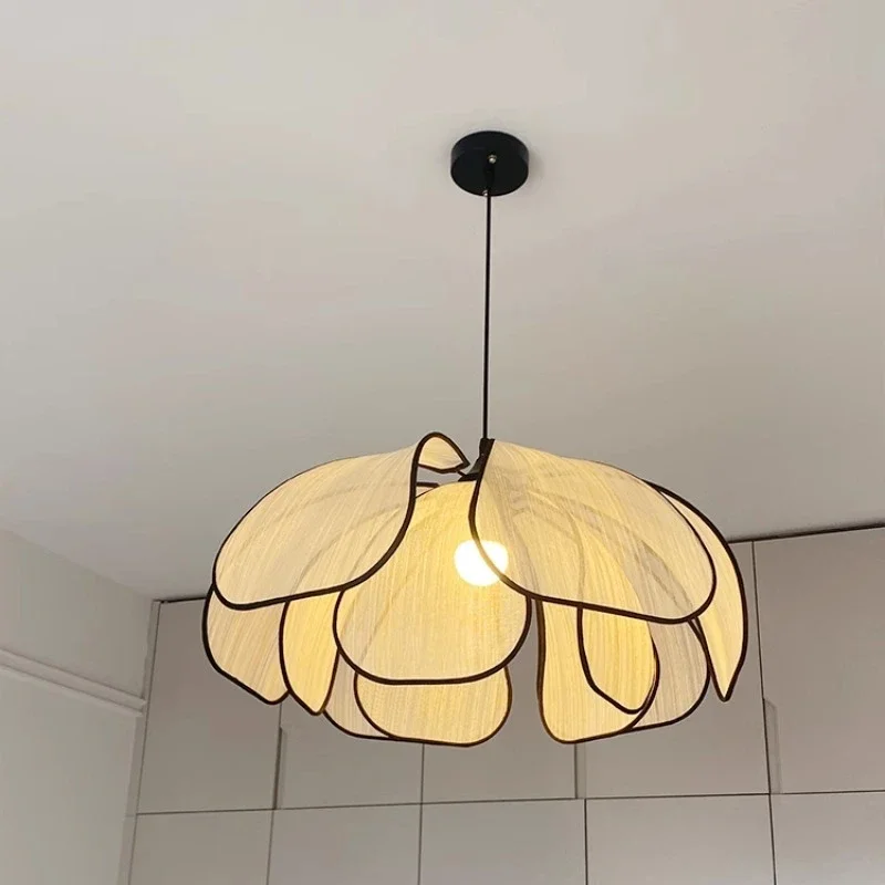 

chandelier high sense, petal Japanese tea room, medieval wabi-sabi wind, living room bedroom dining table lamps