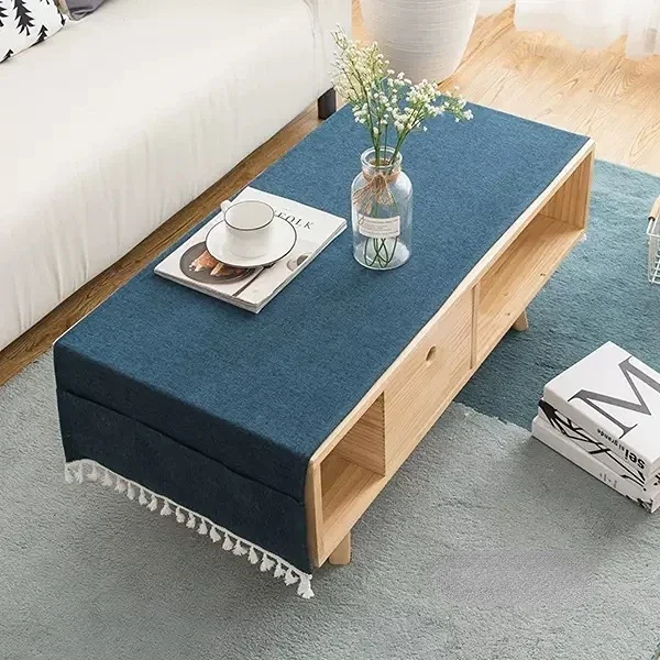 Nordisches Wohnzimmer Couch tisch Tischdecke Leinen moderne einfache rechteckige Tee tischdecke Tischdecke TV-Schrank Abdeckung Handtuch