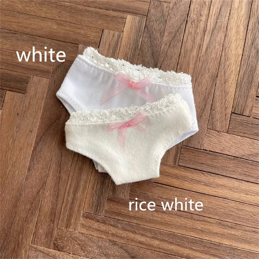 نقية بيضاء الدانتيل المشذبة سراويل القوس التفاصيل الملابس الداخلية بقعة جرد BJD ملابس دمى الفتيات 1/3 1/4 1/6 البيج إكسسوارات دمي