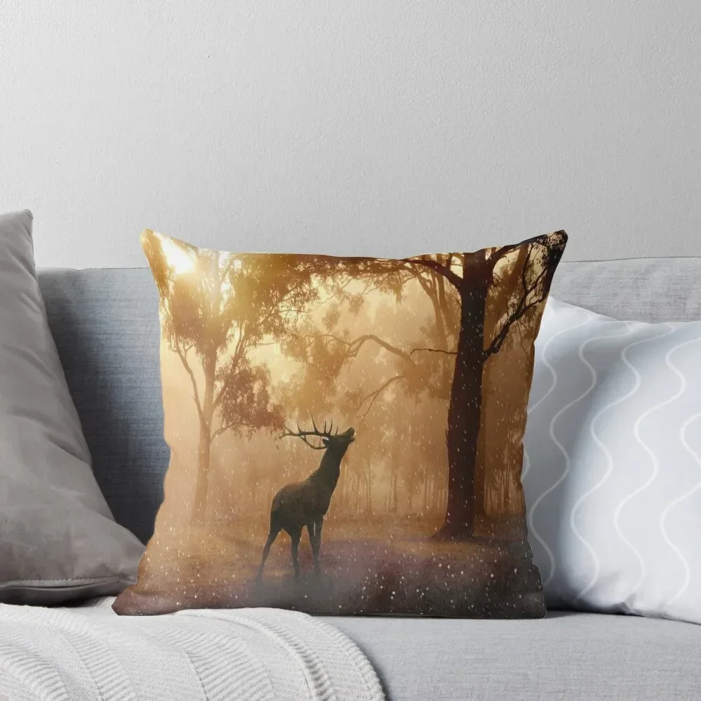 

a Hirsch in the Jungle Throw Pillow bed pillows Cushion Cover Luxury pillow