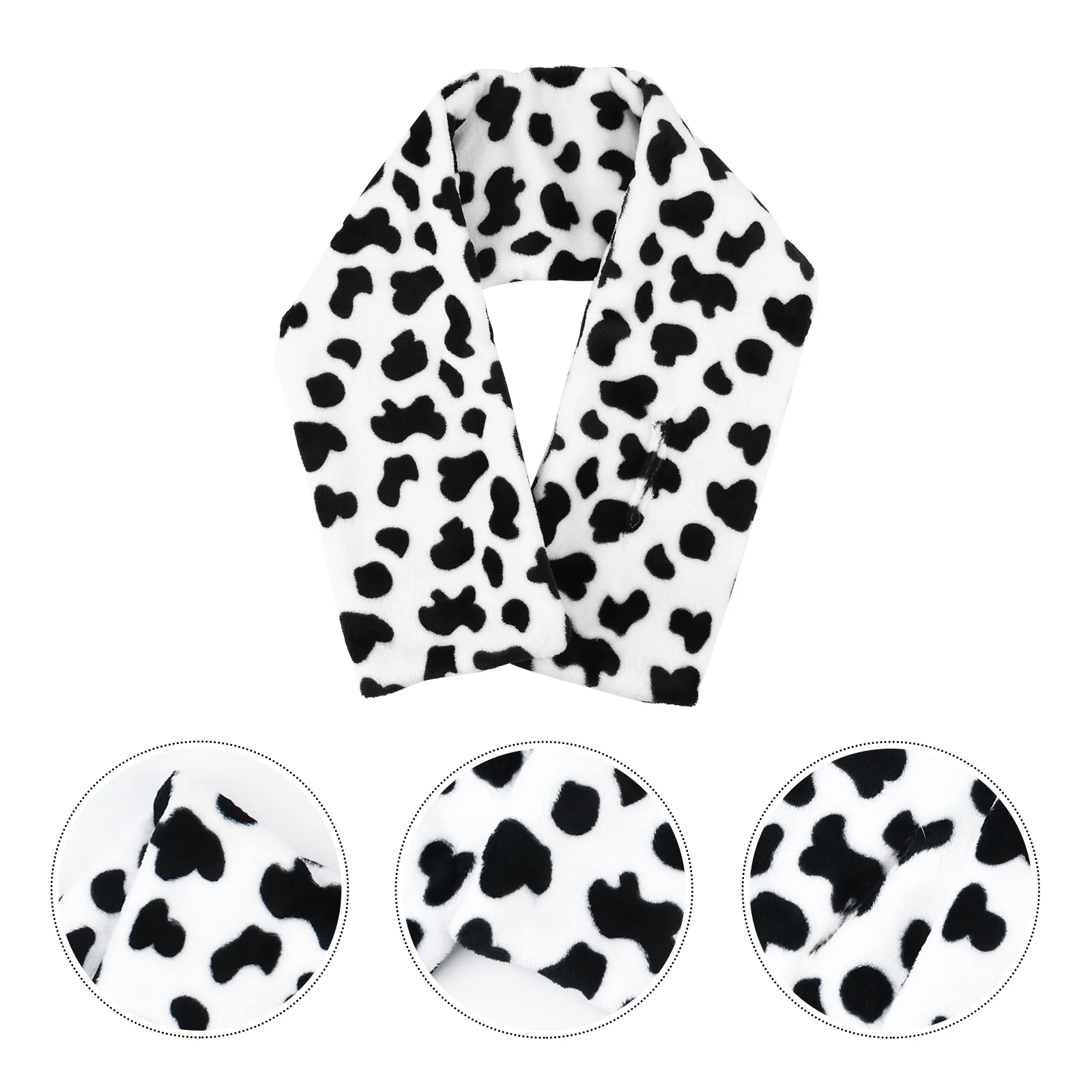 

Cow Scarf Animal Warm Collar Neckerchief Long Thickening Cotton Prints Fluffy Women's Child Pattern