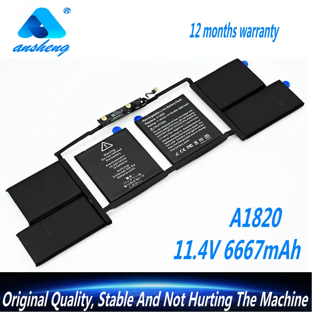 

Genuine A1820 Laptop Battery For Apple MACBOOK PRO 15" A1707 2016 2017 Year 11.4V 6667mAh