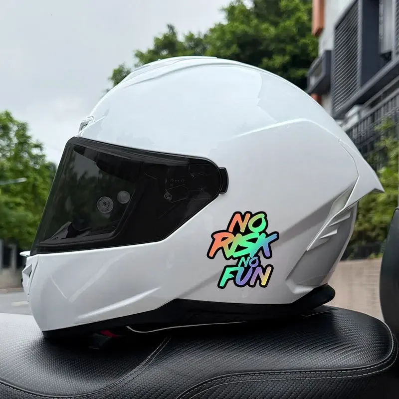 1PC "Geen Risico Geen Plezier" Slogan Auto Motor Sticker Set Energieke Auto Moto Decor