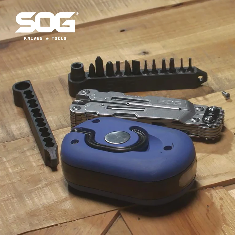 SOG Hex Bit Accessory Kit Fits Any SOG Multi-Tools, 12 Assorted Hex, Star, Phillips, and Flathead Bits Screwdriver Set (HXB-01)