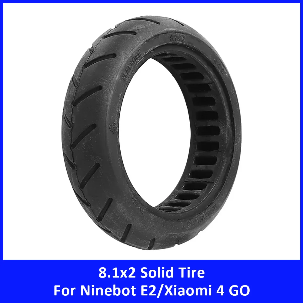 8.1x2 Solid Tire for Ninebot E2 for Xiaomi 4 GO Electric Scooter Accessories Honeycomb Shock Absorbing Tyre Replacement Wheel