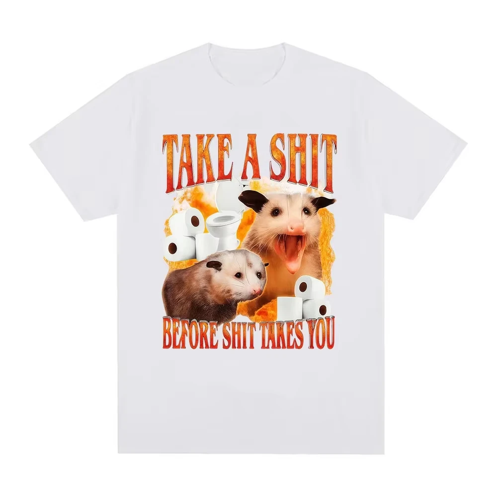 Unisex Fashion Oversized Cotton Short Sleeve T-Shirt, Funny Meme Graphic Print with Slogan 