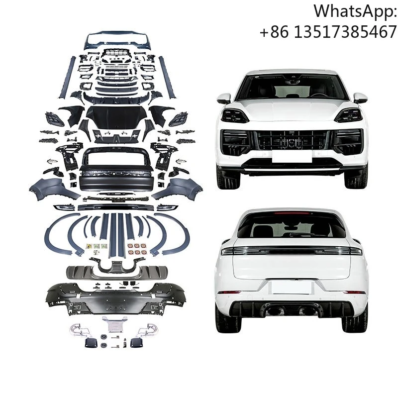 Kit de Carrocería para Automóvil 2018-2023, Material PP, Parachoques Delantero, Faros LED, Puerta Trasera, Modificación de Carrocería, 2024 Turbo GT para Porsche Cayenne
