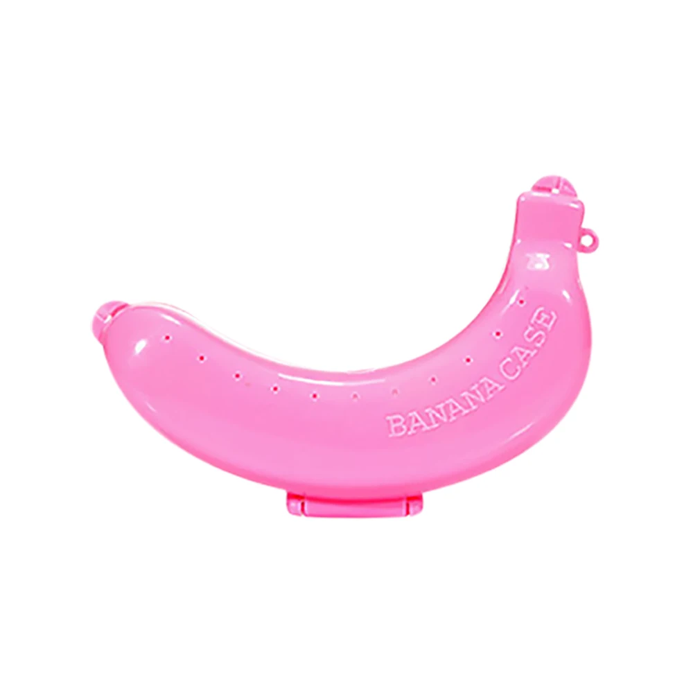 1PC Portable Banana Shape Banana Protective Case Creative Plastic Banana Fruit Storage Case for Travel Outdoor