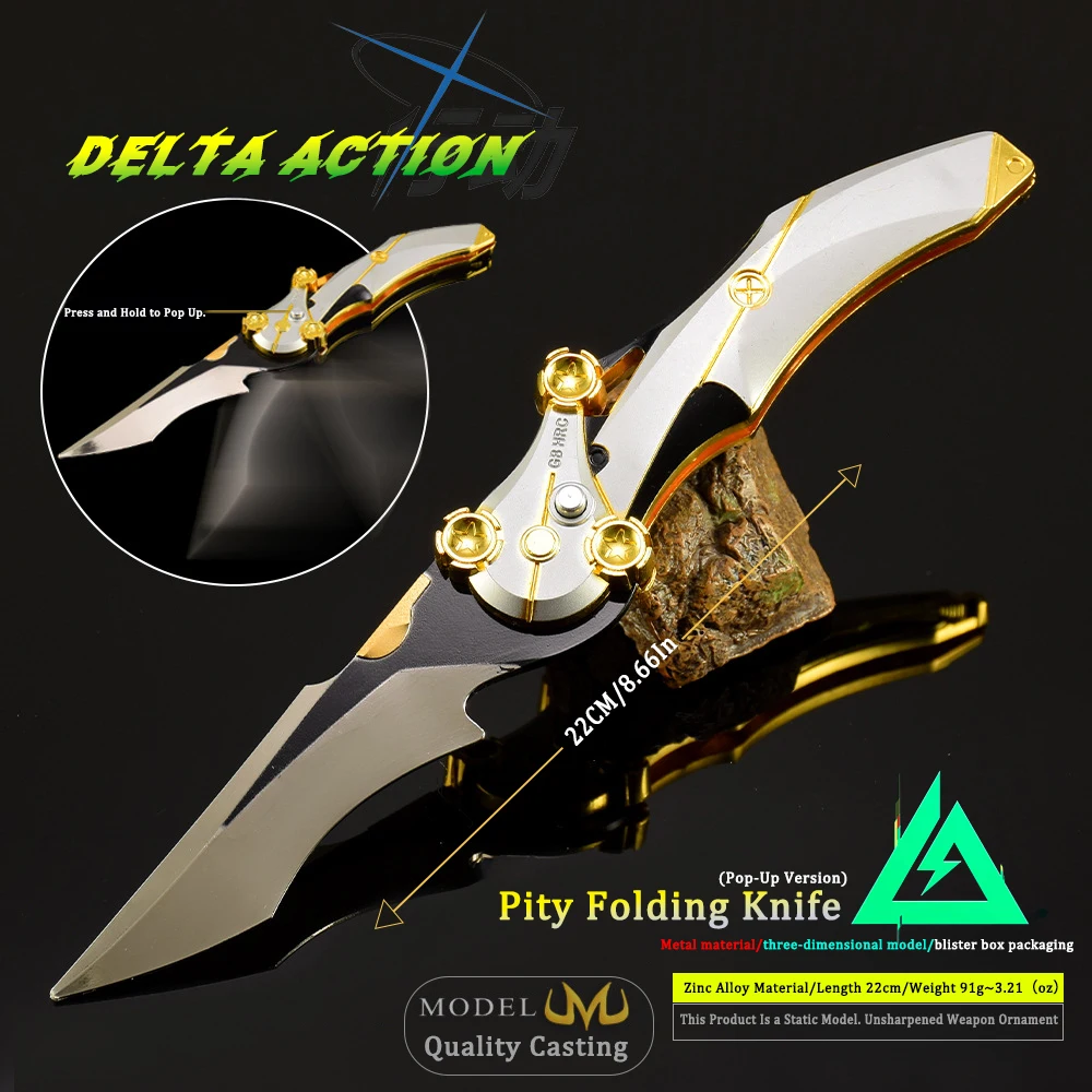 

Delta Action 22cm/8.66in Metal Knife Sabita Milostivirii Game Peripherals Model Props Cosplay Collectible Boyfriend Gift Toys