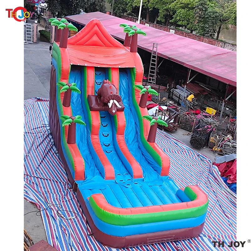 free sea ship to Port, 9x4m Outdoor Giant Inflatable Dry Slide Water slide For Kids and Adults