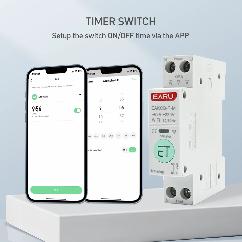 Zigbee TUYA WiFi Smart Circuit Breaker Over Current Under Voltage Protection Power Metering 1-63A Wireless Remote Control Switch