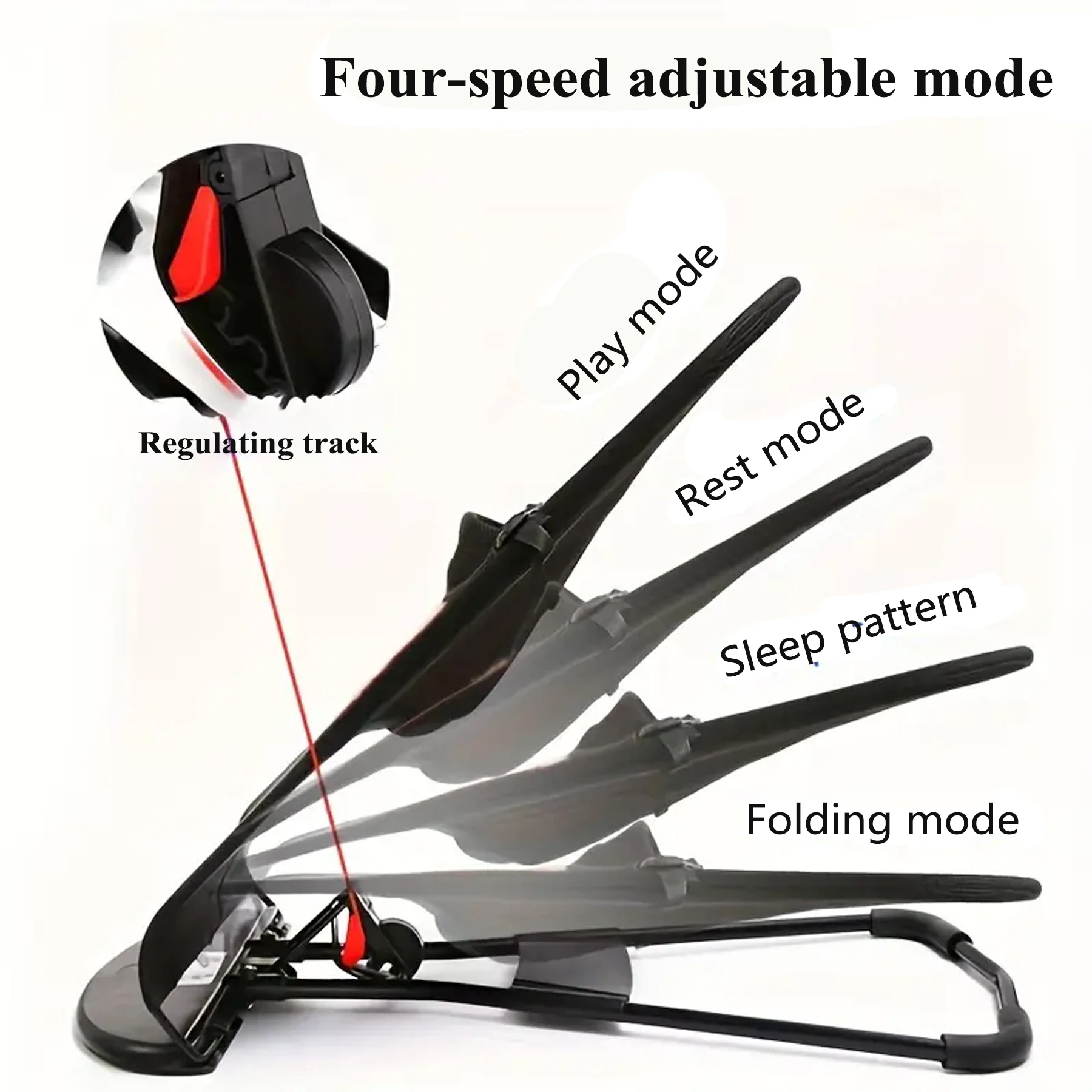 Baby Rocking Chair with Toys Foldable Swing Chair for Babies & Toddlers Three-speed Height Adjustment Baby Comfort Chair