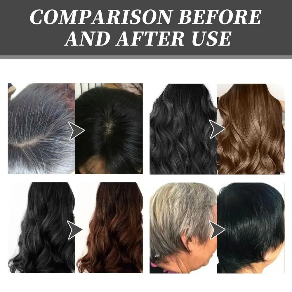 

Горячая питательная краска для волос на растительной основе, долговечная натуральная одинарная цветочная краска для волос, шампунь для покрытия седых волос для женщин