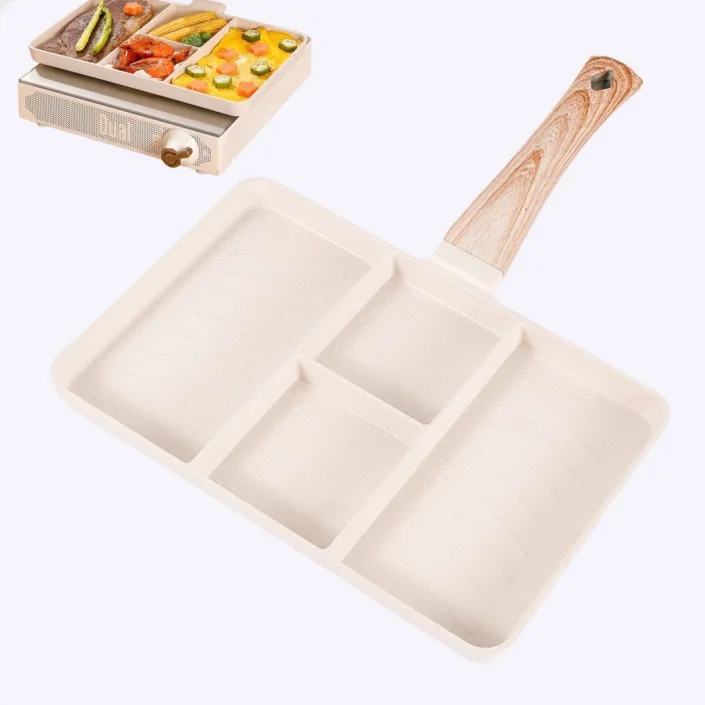 3 in 1 Kitchen Frying Pot Pan Thickened Omelet Pan Nonstick Egg Pancake Hamburg Steak Cooking Pan Breakfast Maker Kitchen Tool