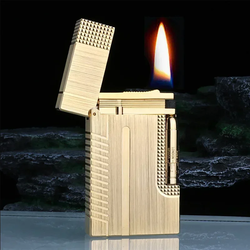 

Chief High-end Gas Lighter Brittle Steel Side Slip Adjustment Feel Comfortable Grinding Wheel Smoking Collection business gifts