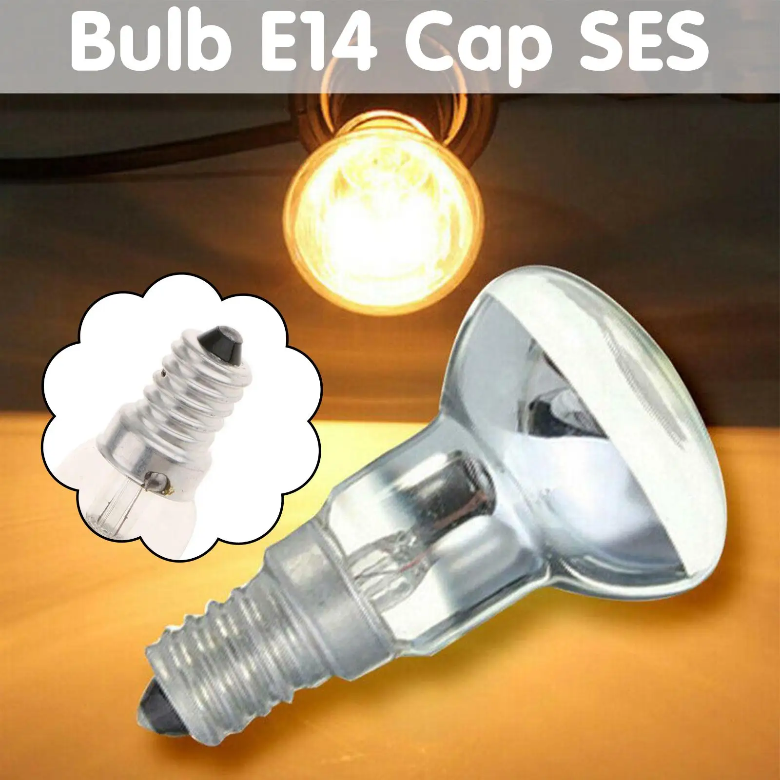 Clear Edison Bulb E14 Light Holder R39 Reflector Spot Light Bulb Lava Lamp 30W Incandescent Filament Lamp For Bedroom Office