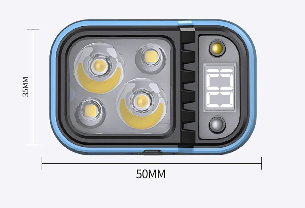 Wiederaufladbare LED-Stirnlampe, superhelle Angel-Lampe mit Sensor und Batterieanzeige, XPG+COB für Camping – Detail 6