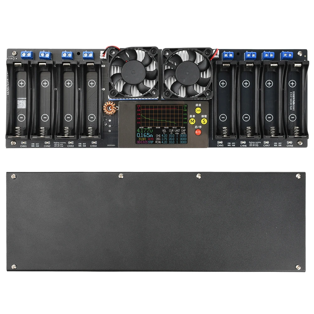 

Newest 8 Channel 18650 Battery Capacity Internal Temperature Tester DC 12-19V Auto Charging/Discharging Module Battery Tester