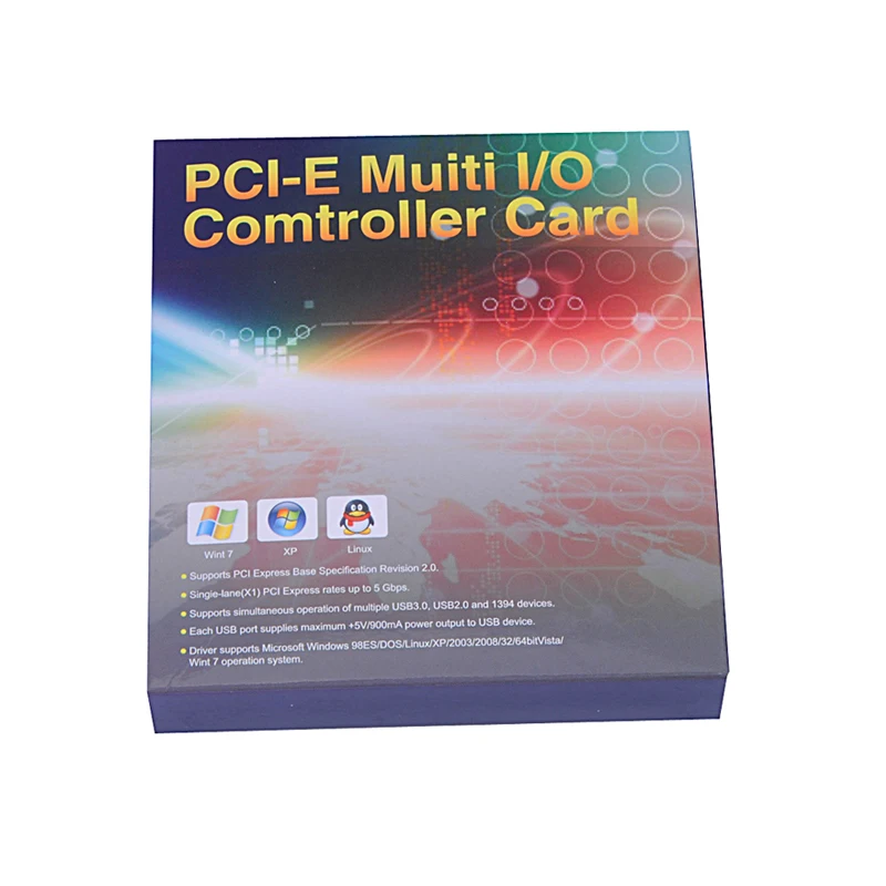 2PCS PCIe-듀얼 포트 직렬 RS-232 인터페이스 라이저 카드