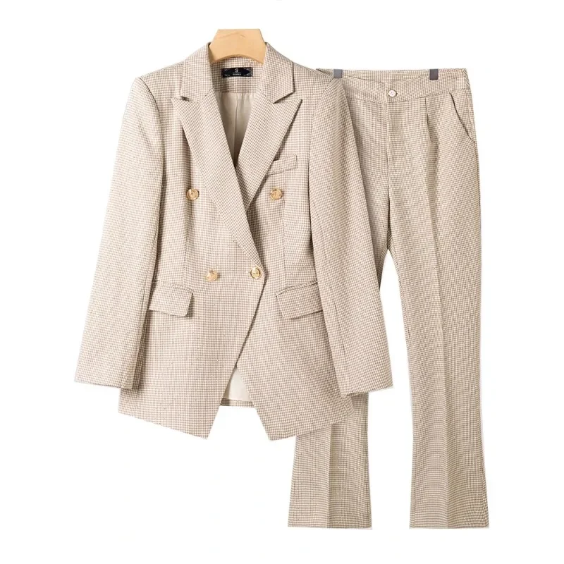 Blazer e pantalone da donna completo da lavoro da donna Set da 2 pezzi giacca e pantaloni formali monopetto a maniche lunghe da donna