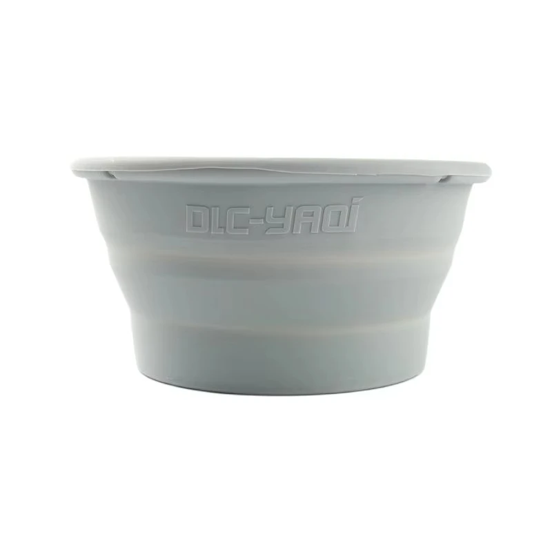 2026 Top Selling！Yaqi Gray Color Collapsible Silicone Shaving Bowl For Travel Shaving