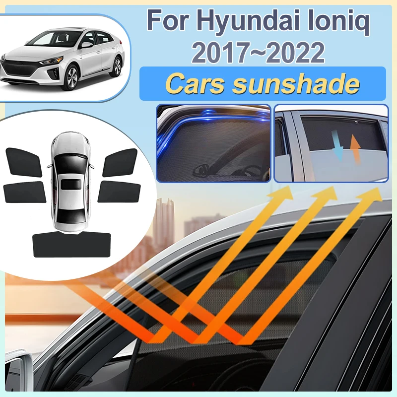 

Car Sunshade For Hyundai Ioniq 2019 2017-2022 AE Front Mesh Rear Windshield Magnetic Curtain Sun Visor Protector Car Accessories