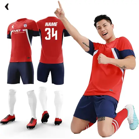 고품질 남자 축구 유니폼 도매 축구 의류 세트 클럽 훈련 축구 유니폼 성인 축구 유니폼 M3207