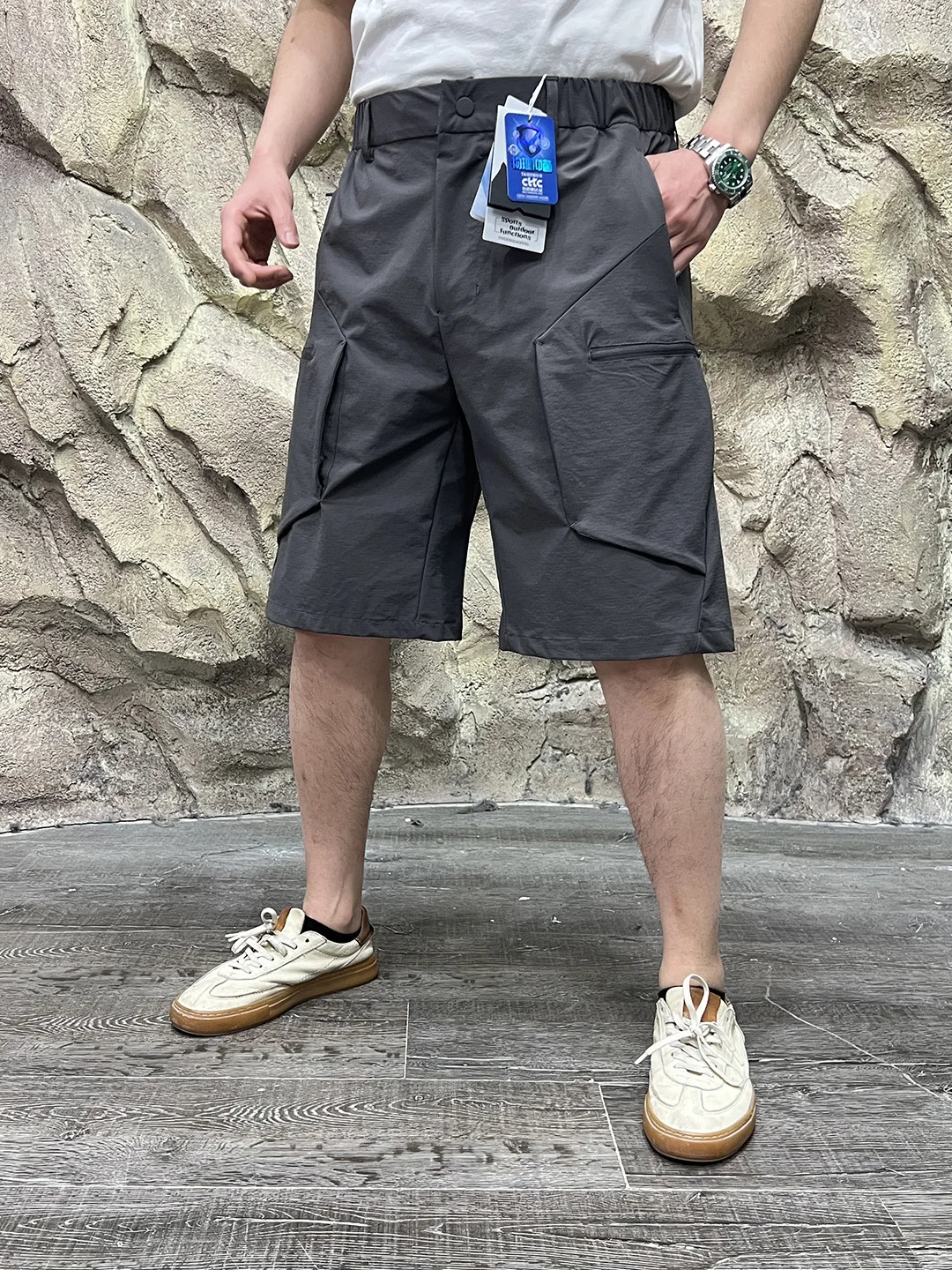 

Outdoor Men's Qui Dry Utili orts 3D Workwear Cut Cool Tech Summer New Arrival Polyester Nylon Spandex Blend Stand Fit